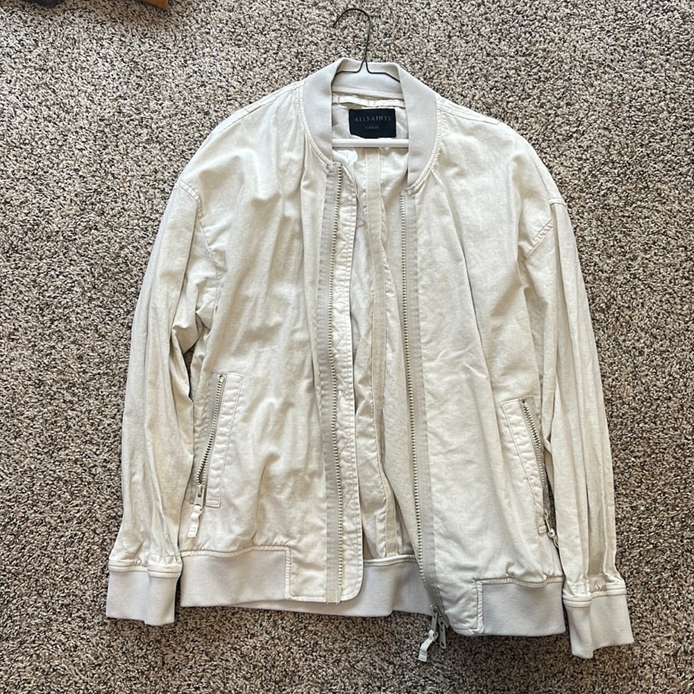 AllSaints men’s linen bomber